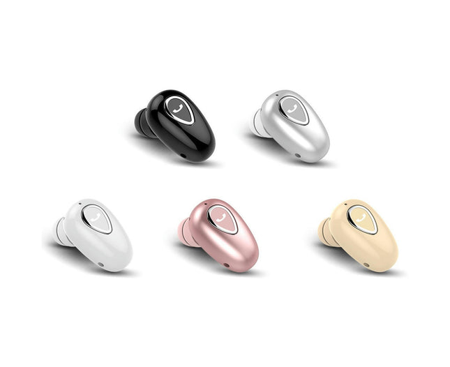1Pc Sports Stereo Headphone Mini In-ear Wireless Bluetooth-compatible Earphone with Mic-Pink