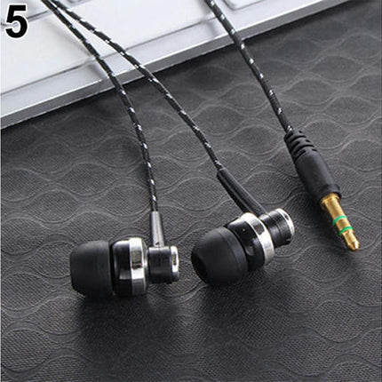In-ear Sports Earphone Bass Stereo 3.5mm Wired Headphone for iPhone-Black