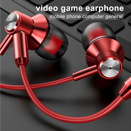 Universal In-ear Wired Stereo 3.5mm Gaming Music Sport Earphone with Microphone-Black