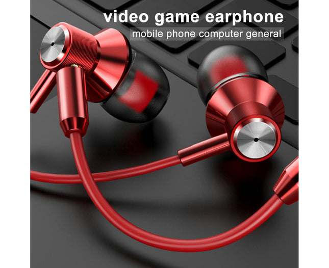 Universal In-ear Wired Stereo 3.5mm Gaming Music Sport Earphone with Microphone-Black