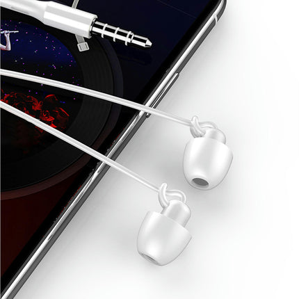 In-ear Anti-noise Sports Running Bass Earplugs S360 Sleeping Wired Earphones-Black