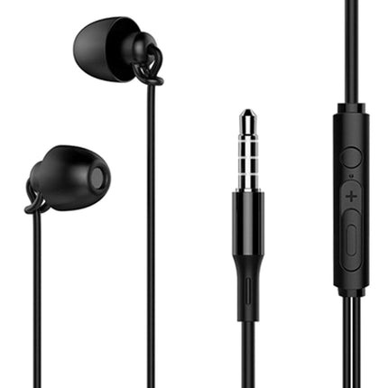 In-ear Anti-noise Sports Running Bass Earplugs S360 Sleeping Wired Earphones-Black