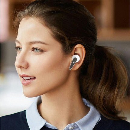 A5 Bluetooth Wireless Stereo Earbuds 5.0 In-ear Sports Waterproof Earphones with Mic-White