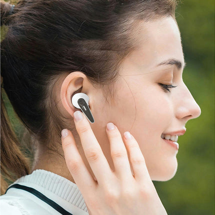 A5 Bluetooth Wireless Stereo Earbuds 5.0 In-ear Sports Waterproof Earphones with Mic-White