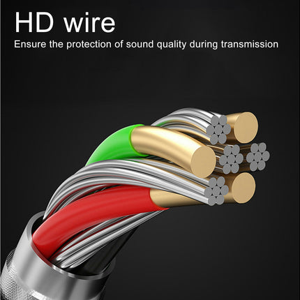 3.5mm Plug Noise Reduction Headphone Universal Foldable Retractable Headphone with Mic-Red