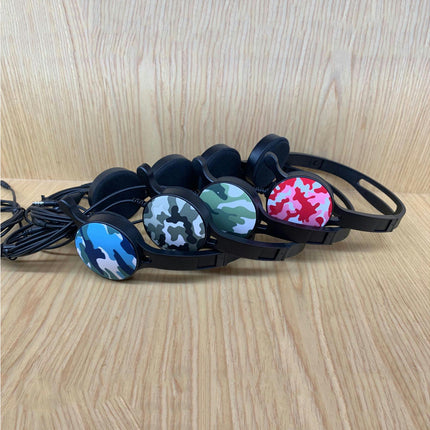 3.5mm Plug Noise Reduction Headphone Universal Foldable Retractable Headphone with Mic-Red