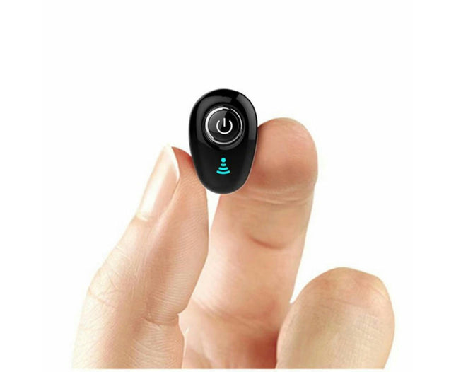 1Pc Sports Wireless Bluetooth-compatible Earphone Mini Stereo Earbuds Headset with Mic-White