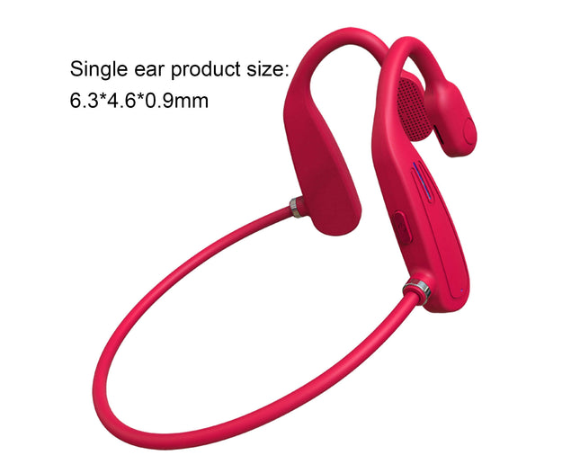 1 Set Bone Conduction Earphone Noise Reduction ABS Sports Runing Earphone for Computer-Red