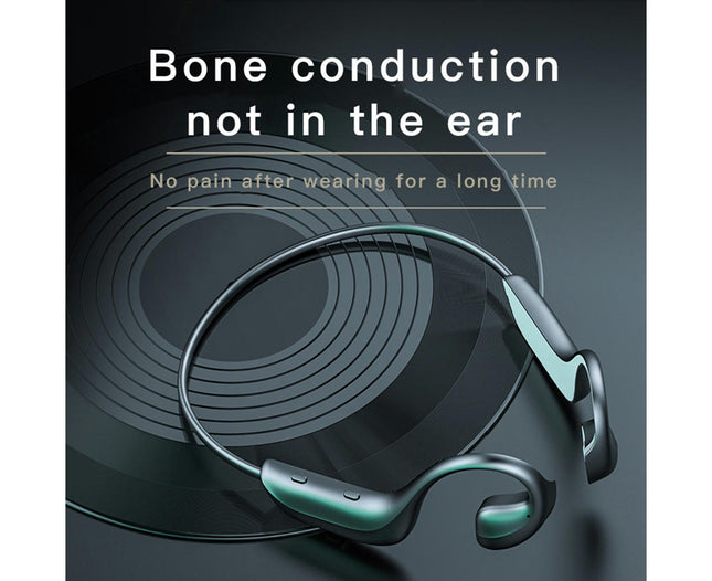 G-100 Bone Conduction Ear-Hook Headset Bluetooth-compatible 5.0 Headset with Microphone-Black