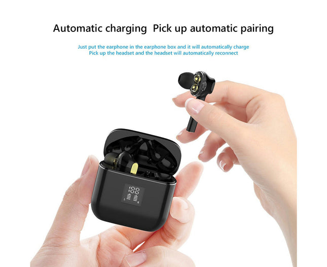 T07 Wireless Sports Earbuds Bluetooth-compatible 5.0 In-Ear Noise Reduction Earphones-White