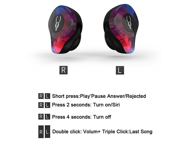 5.0 3D Stereo Waterproof Earphone X12 Pro Bluetooth-compatible Wireless Sports Earbuds-Dancing