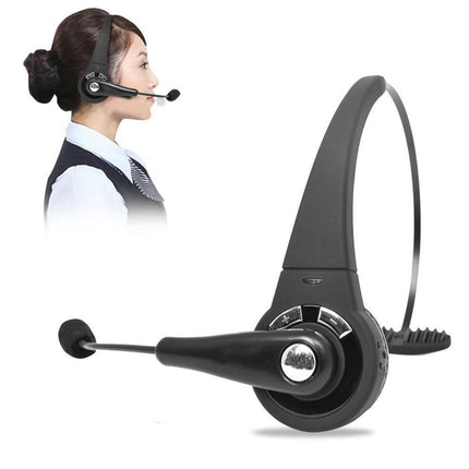 Hands-free Call Headset Headphone Over-Ear Wireless Bluetooth Headphone for PS3 Phone-Black