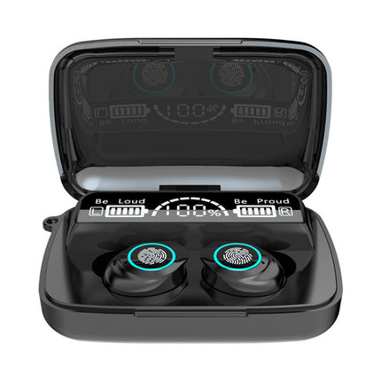 M17Wireless LED Display HiFi Stereo Bluetooth-compatible V5.1 Headset with Microphone-Black