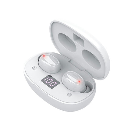 275 Mini Wireless Earphones 5.0 LED Digital Display Touch Control In-ear Headsets for Sport-White