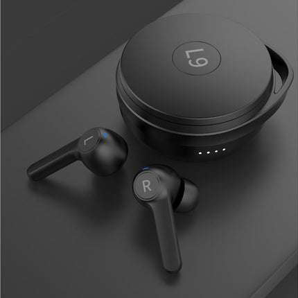 Bluetooth-compatible 5.2 Stereo Earphone for Doing Sports L9 Waterproof Wireless Earbud-Black