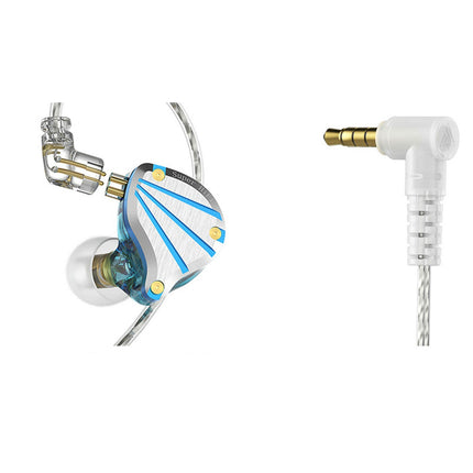 QKZ-TITAN Surround Sound Effect Sensitive Wired Earphone 3.5mm In-ear Earphone for Calling-Blue