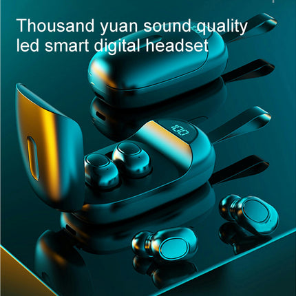 5.0 Rechargeable LB60 Wireless Bluetooth-compatible In-Ear Earphone with Power Display-Black