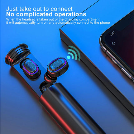 Bluetooth-compatible 5.0 Smart Touch TWS-202 Mini Wireless Stereo Earphone Sport Earbuds-Pink