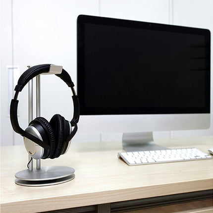 Stand Bracket Headphone Display Rack Aluminum Desk Top Headset Holder-Black