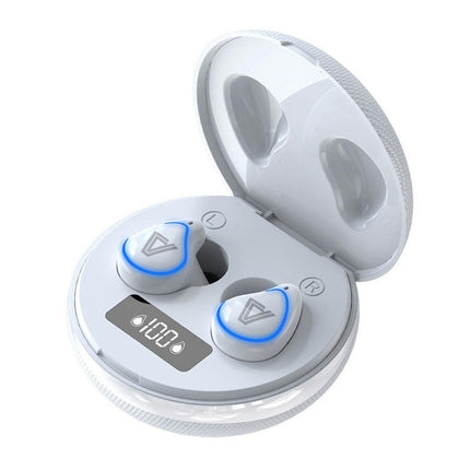 A29Wireless Bluetooth-compatible Earbuds Headphones 5.0 Touch Digital Display Earphone-White