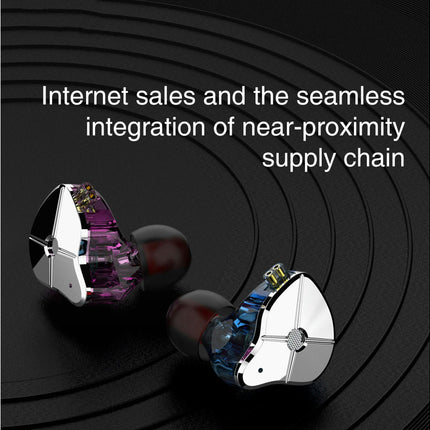 HiFi Moving Iron Music Earphone TRN ST1 In-Ear Wired Detachable Earphone Sports Headset-Purple