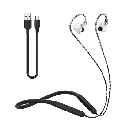 BX-03 Neckband Wireless Earphone CVC Noise Cancelling 5.0 HiFi  In-ear Lightweight Earphone-White