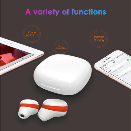TWS True Wireless Bluetooth-compatible Sport Earbuds 5.0 Earphones Stereo Touch Headset-Blue