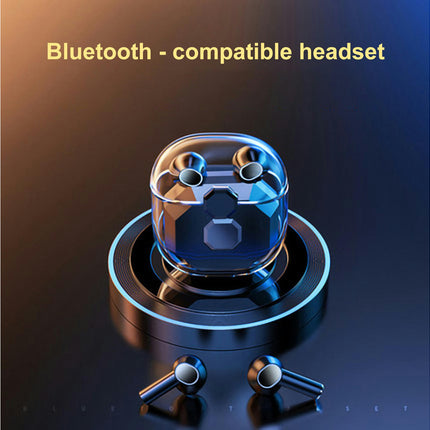 1 Pair ABS Bluetooth-compatible XT3 Wireless Headset 5.1 Stereo Earphone for Music-Black