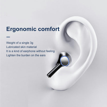 1 Pair ABS Bluetooth-compatible XT3 Wireless Headset 5.1 Stereo Earphone for Music-Black