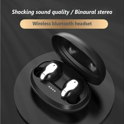XY-5 Bluetooth-compatible Wireless Earphones 5.0HiFi Stereo Earbuds with Charging Box-Pink
