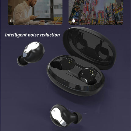 XY-5 Bluetooth-compatible Wireless Earphones 5.0HiFi Stereo Earbuds with Charging Box-Pink