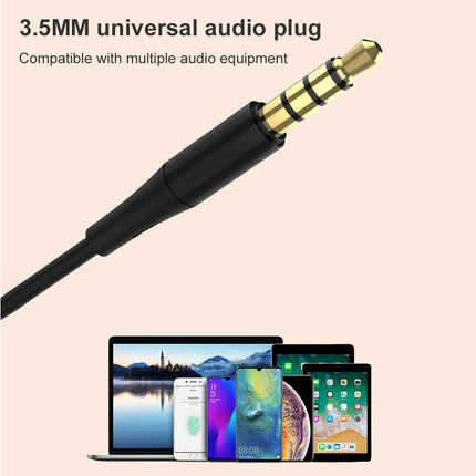 3.5mm Plug Wired In-ear Sport Earphones Dual Moving Coils with Microphone Loop-Purple