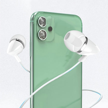 6D Universal Wired Earbud 3.5mm In-ear Student Surround Gaming Earbud for Running-White