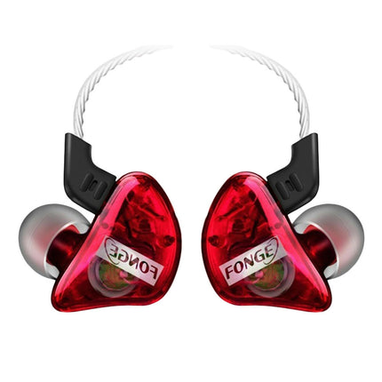In Ear Waterproof Sport Super Bass Earphone HiFi Earbuds with Mic-Transparent Red