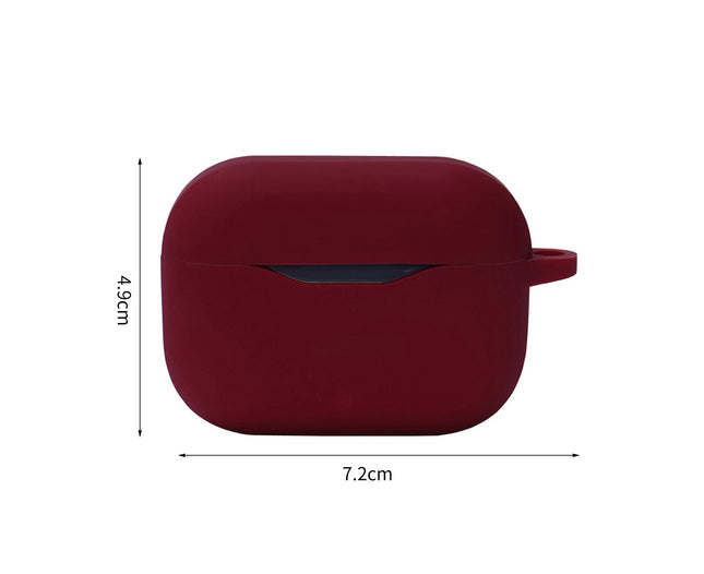 Dustproof Silicone Earphone Protective Sleeve Earbud Case Protector for Lenovo LP1-Wine Red