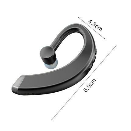 1Pc Waterproof Bluetooth-compatible 5.0 Earphone Ear Hook Rotating Stereo Headset-Black