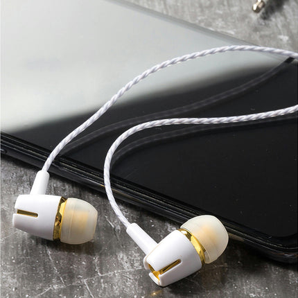 Comfortable Noise Earbuds Reduction Lightweight In-ear Wired Earbuds for Sports-Golden