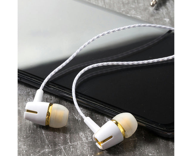 Comfortable Noise Earbuds Reduction Lightweight In-ear Wired Earbuds for Sports-Golden