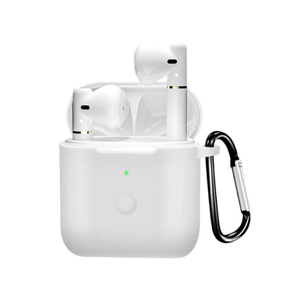 Dustproof Safe Protective Shell Silicone Earphone Protective Cover for QCY T8-Blackish Green