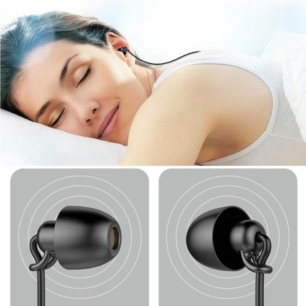 In-ear Sports Anti-noise Running Bass Earplugs S360 Sleeping Wired Earphones-Black