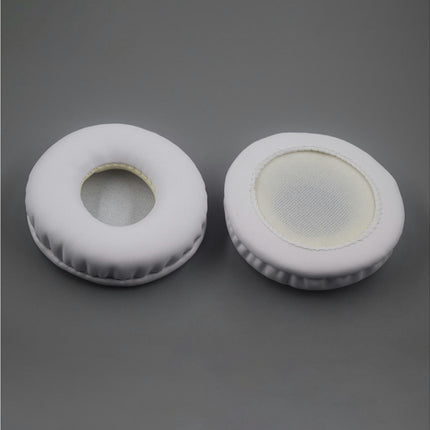 Dust-proof Ear Pads Faux Leather Elastic Headphone Earmuff for ATH-SJ33/SJ55/ES7/ESW9-White
