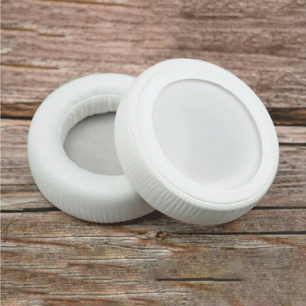 Dust-proof Ear Pads Faux Leather Elastic Headphone Earmuff for ATH-SJ33/SJ55/ES7/ESW9-White