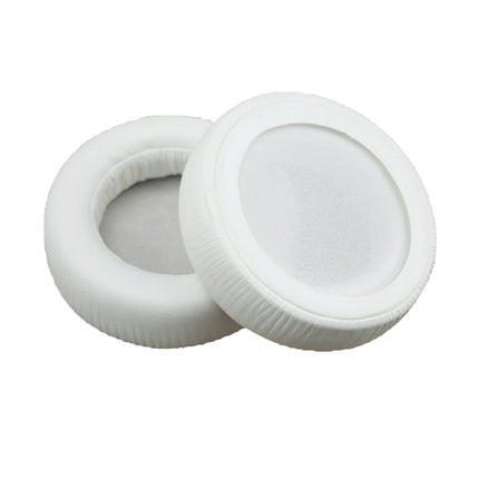 Dust-proof Ear Pads Faux Leather Elastic Headphone Earmuff for ATH-SJ33/SJ55/ES7/ESW9-White
