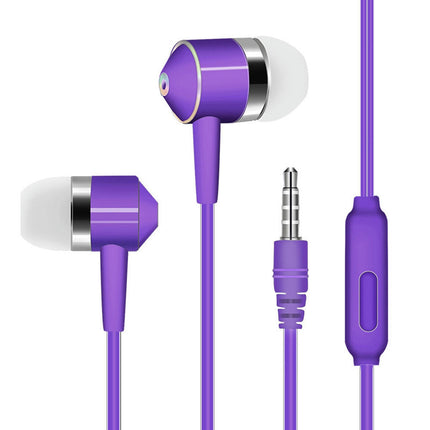 3.5mm Plug Universal In-Ear Music Bass Wired Earphones Sports Headsets with Mic-Green
