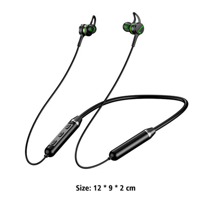 Wireless Sport Neckband Earphone In-ear Bluetooth-compatible Headphone for Running-Black
