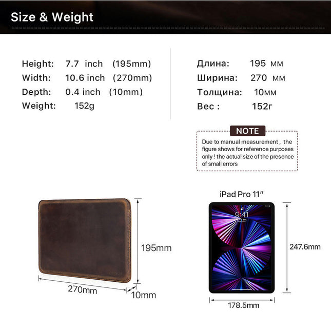Leather iPad Case Cover Protective Tablet Cover-B