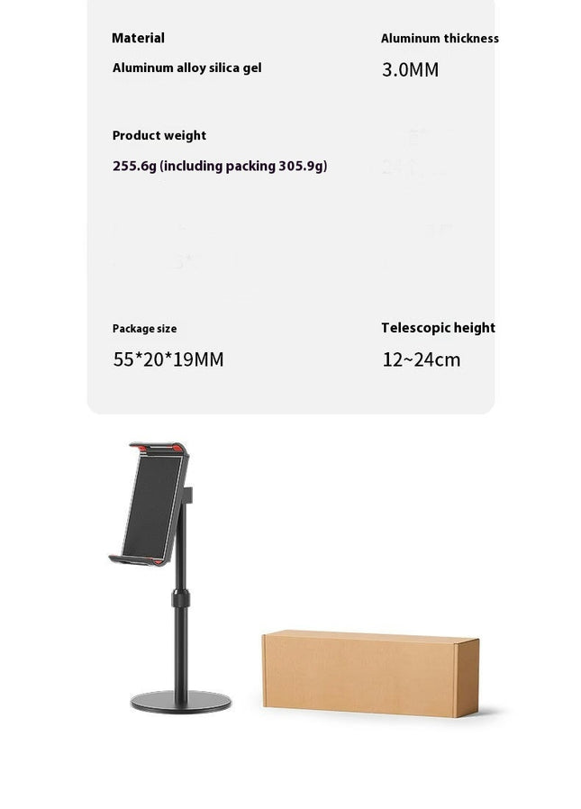 Portable Phone Live Broadcast Lifting Metal Bracket 360 Degree Rotation Swivel Bracket