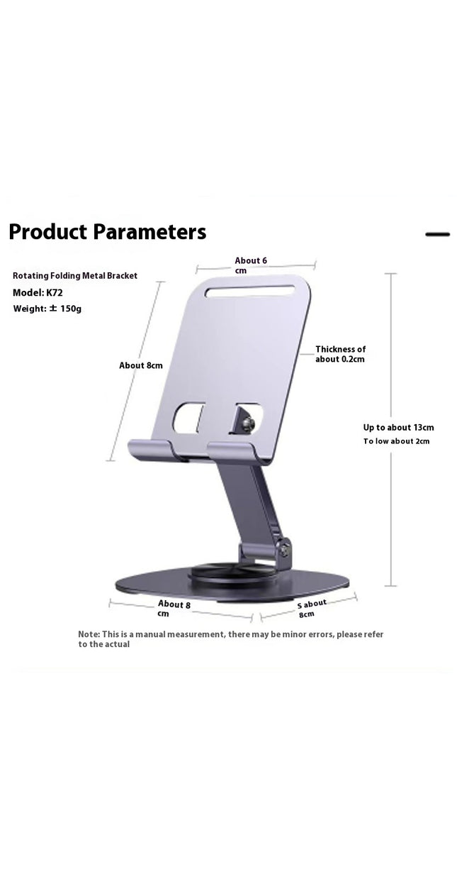 Rotatable and Foldable Phone Tablet Stand for Desk Stable Tablets and Smartphones