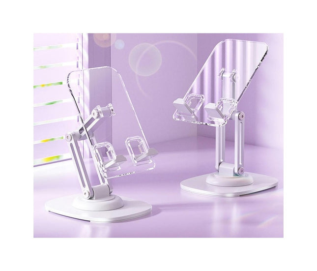 Adjustable Three-axis Structure Phone Tablet Stand with Rotation Base Foldable Holder