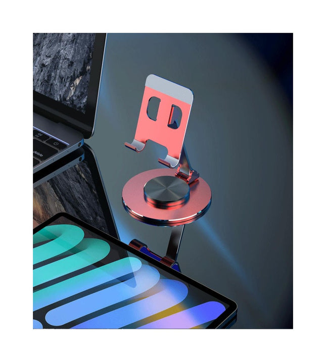 360-Degree Rotating Adjustable Holder Made of Aluminum Alloy Foldable Desktop Phone Holder